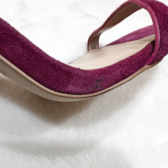 Charles David Heels Extra Dress Strappy Stiletto Magenta Pink Suede Sz 10M - Picture 13 of 15